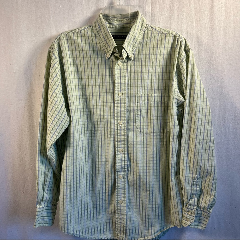 Men's Consensus Green & Blue Checkered Shirt